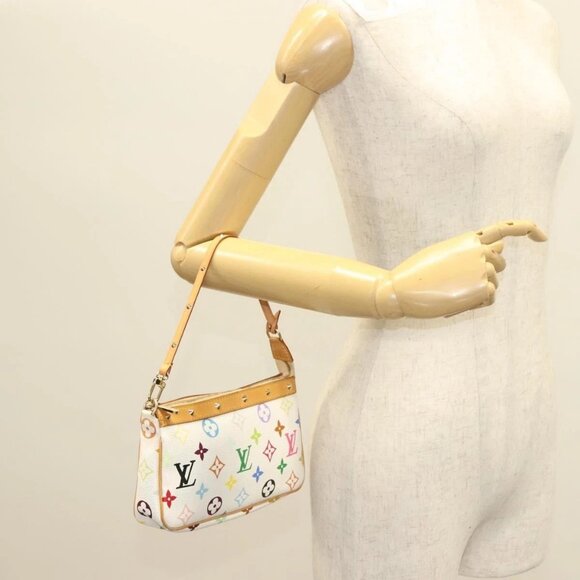 LOUIS VUITTON Multicolor Pochette Accessoires Pouch White - Picture 1 of 16